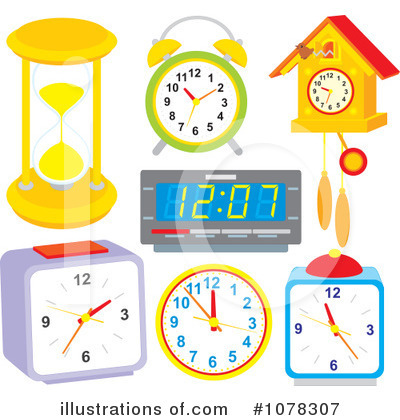 Royalty-Free (RF) Clocks Clipart Illustration by Alex Bannykh - Stock Sample #1078307