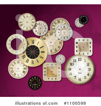 Royalty-Free (RF) Clocks Clipart Illustration by Eugene - Stock Sample #1100598