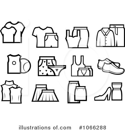 Royalty-Free (RF) Clothes Clipart Illustration by Vector Tradition SM - Stock Sample #1066288