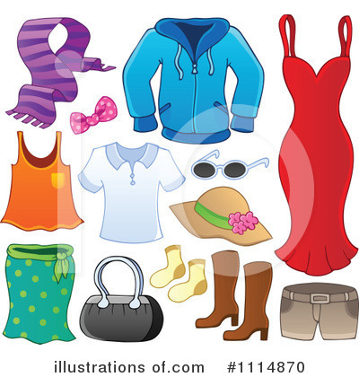 Royalty-Free (RF) Clothes Clipart Illustration by visekart - Stock Sample #1114870