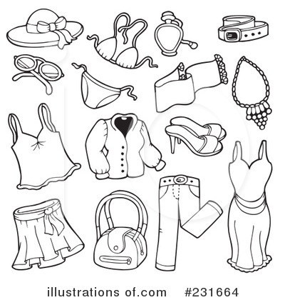 Royalty-Free (RF) Clothes Clipart Illustration by visekart - Stock Sample #231664