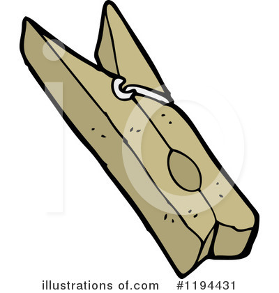 Royalty-Free (RF) Clothespin Clipart Illustration by lineartestpilot - Stock Sample #1194431