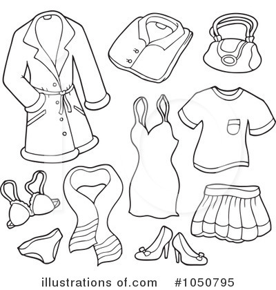 Royalty-Free (RF) Clothing Clipart Illustration by visekart - Stock Sample #1050795
