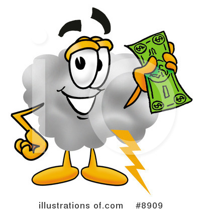 Royalty-Free (RF) Cloud Clipart Illustration by Mascot Junction - Stock Sample #8909