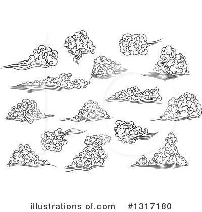 Royalty-Free (RF) Clouds Clipart Illustration by Vector Tradition SM - Stock Sample #1317180
