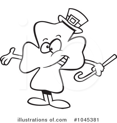 Royalty-Free (RF) Clover Clipart Illustration by toonaday - Stock Sample #1045381