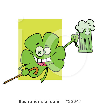 Royalty-Free (RF) Clover Clipart Illustration by Hit Toon - Stock Sample #32647