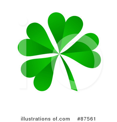 Royalty-Free (RF) Clover Clipart Illustration by oboy - Stock Sample #87561