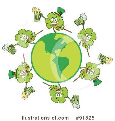 Royalty-Free (RF) Clover Clipart Illustration by Hit Toon - Stock Sample #91525