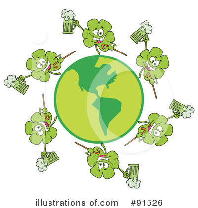 Royalty-Free (RF) Clover Clipart Illustration by Hit Toon - Stock Sample #91526
