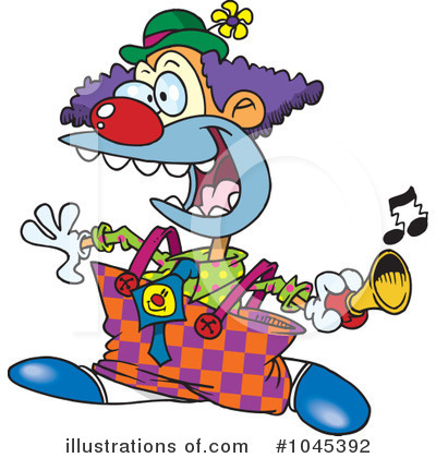 Royalty-Free (RF) Clown Clipart Illustration by toonaday - Stock Sample #1045392