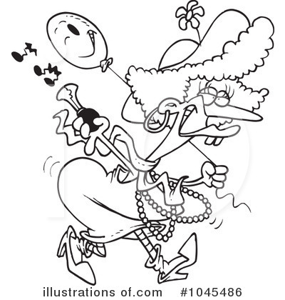 Royalty-Free (RF) Clown Clipart Illustration by toonaday - Stock Sample #1045486