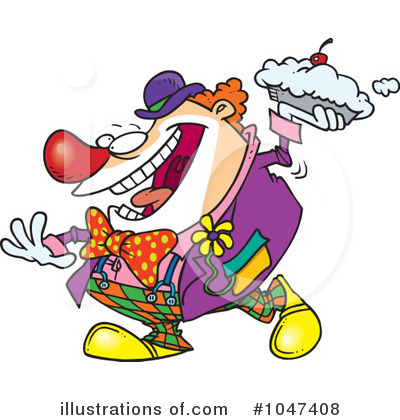 Royalty-Free (RF) Clown Clipart Illustration by toonaday - Stock Sample #1047408