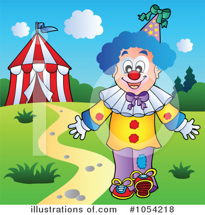 Royalty-Free (RF) Clown Clipart Illustration by visekart - Stock Sample #1054218