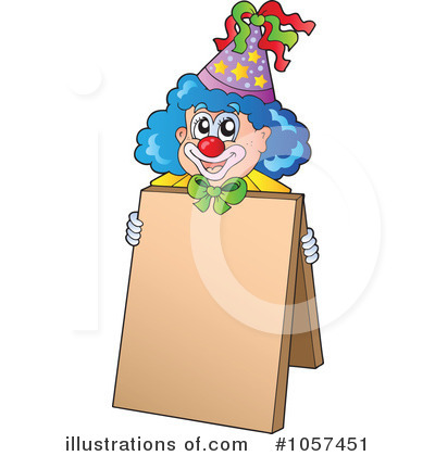 Royalty-Free (RF) Clown Clipart Illustration by visekart - Stock Sample #1057451