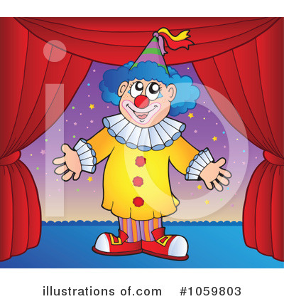 Royalty-Free (RF) Clown Clipart Illustration by visekart - Stock Sample #1059803