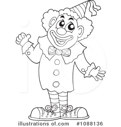 Royalty-Free (RF) Clown Clipart Illustration by visekart - Stock Sample #1088136