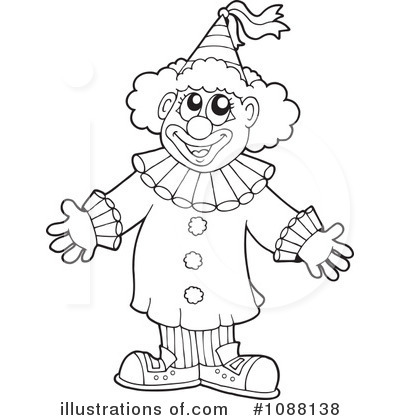 Royalty-Free (RF) Clown Clipart Illustration by visekart - Stock Sample #1088138