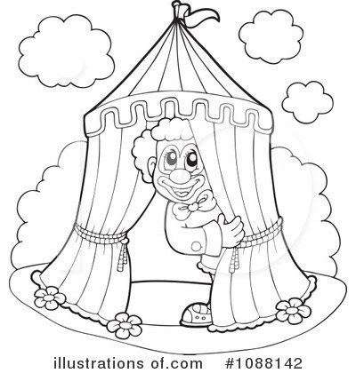 Royalty-Free (RF) Clown Clipart Illustration by visekart - Stock Sample #1088142