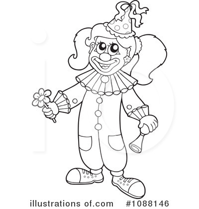 Royalty-Free (RF) Clown Clipart Illustration by visekart - Stock Sample #1088146
