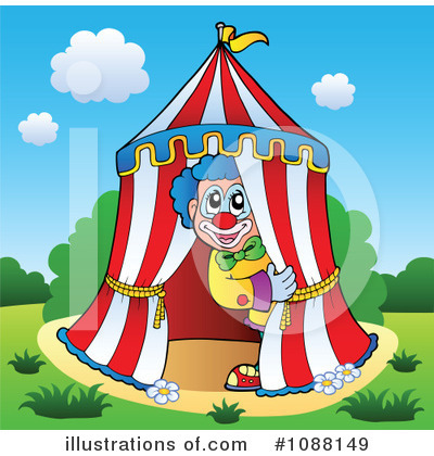 Royalty-Free (RF) Clown Clipart Illustration by visekart - Stock Sample #1088149