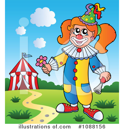 Royalty-Free (RF) Clown Clipart Illustration by visekart - Stock Sample #1088156