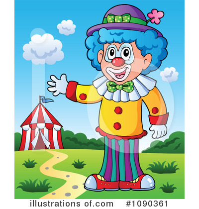 Royalty-Free (RF) Clown Clipart Illustration by visekart - Stock Sample #1090361
