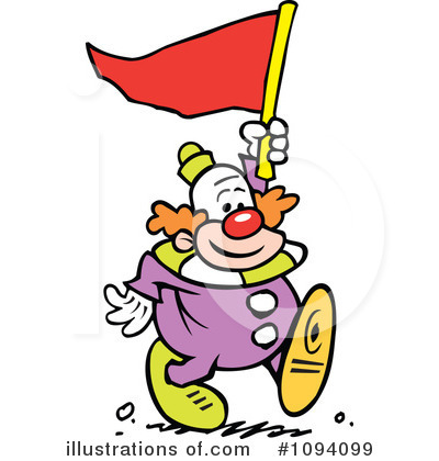 Royalty-Free (RF) Clown Clipart Illustration by Johnny Sajem - Stock Sample #1094099