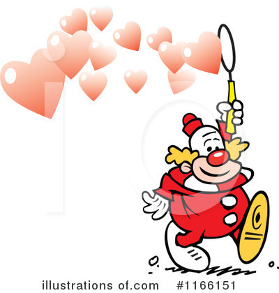 Royalty-Free (RF) Clown Clipart Illustration by Johnny Sajem - Stock Sample #1166151
