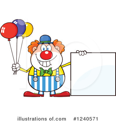 Royalty-Free (RF) Clown Clipart Illustration by Hit Toon - Stock Sample #1240571