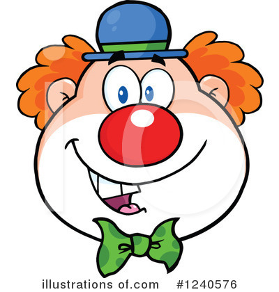 Royalty-Free (RF) Clown Clipart Illustration by Hit Toon - Stock Sample #1240576