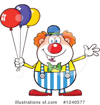 Clown Clipart #1240577 by Hit Toon