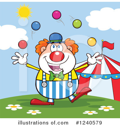Royalty-Free (RF) Clown Clipart Illustration by Hit Toon - Stock Sample #1240579