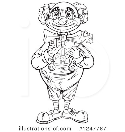 Royalty-Free (RF) Clown Clipart Illustration by merlinul - Stock Sample #1247787