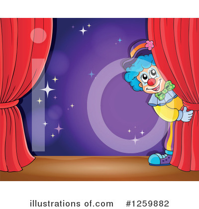 Royalty-Free (RF) Clown Clipart Illustration by visekart - Stock Sample #1259882
