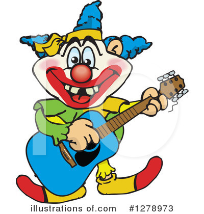 Royalty-Free (RF) Clown Clipart Illustration by Dennis Holmes Designs - Stock Sample #1278973
