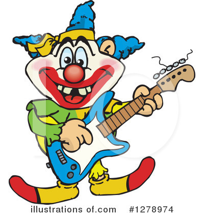 Royalty-Free (RF) Clown Clipart Illustration by Dennis Holmes Designs - Stock Sample #1278974