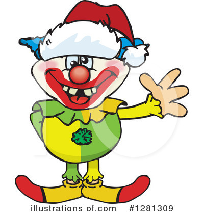 Royalty-Free (RF) Clown Clipart Illustration by Dennis Holmes Designs - Stock Sample #1281309