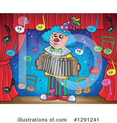 Royalty-Free (RF) Clown Clipart Illustration by visekart - Stock Sample #1291241