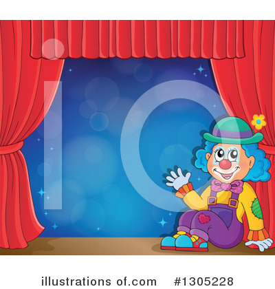 Royalty-Free (RF) Clown Clipart Illustration by visekart - Stock Sample #1305228