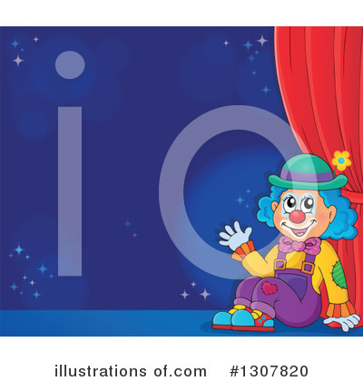 Royalty-Free (RF) Clown Clipart Illustration by visekart - Stock Sample #1307820