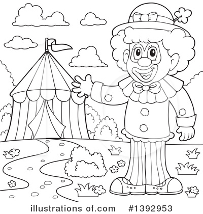Royalty-Free (RF) Clown Clipart Illustration by visekart - Stock Sample #1392953