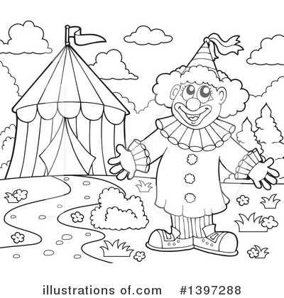 Royalty-Free (RF) Clown Clipart Illustration by visekart - Stock Sample #1397288