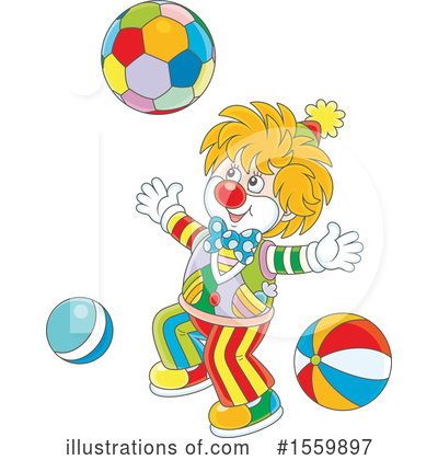 Royalty-Free (RF) Clown Clipart Illustration by Alex Bannykh - Stock Sample #1559897