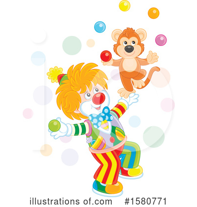 Royalty-Free (RF) Clown Clipart Illustration by Alex Bannykh - Stock Sample #1580771