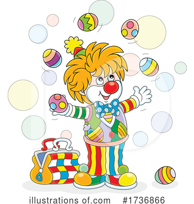 Royalty-Free (RF) Clown Clipart Illustration by Alex Bannykh - Stock Sample #1736866