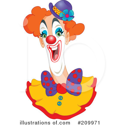 Royalty-Free (RF) Clown Clipart Illustration by yayayoyo - Stock Sample #209971