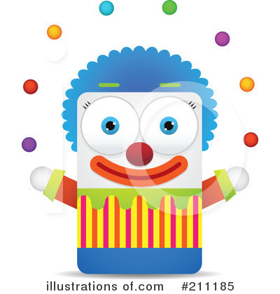 Royalty-Free (RF) Clown Clipart Illustration by Qiun - Stock Sample #211185