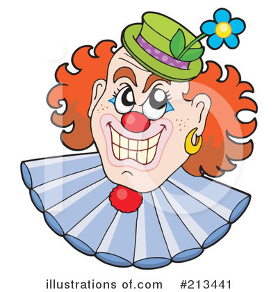 Royalty-Free (RF) Clown Clipart Illustration by visekart - Stock Sample #213441