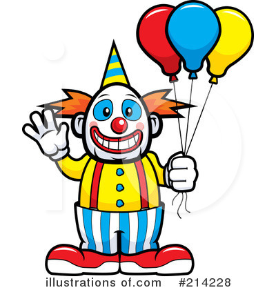 Royalty-Free (RF) Clown Clipart Illustration by Cory Thoman - Stock Sample #214228